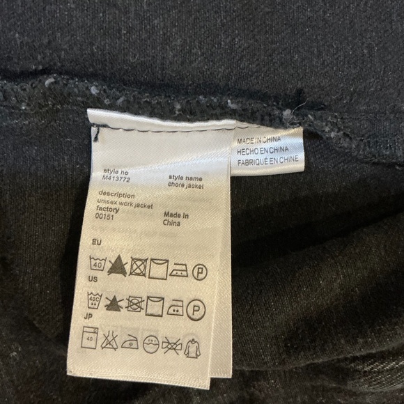 WeSC Acid Wash Denim Chore Jacket Black Unisex Size M - Picture 6 of 9